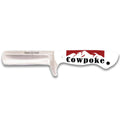 WHISKEY BENT HAT CO. Bullcutter Fixed Blade Knife  -- 440C Stainless Steel 2.5" Blade w/Leather Sheath (Cowpoke)