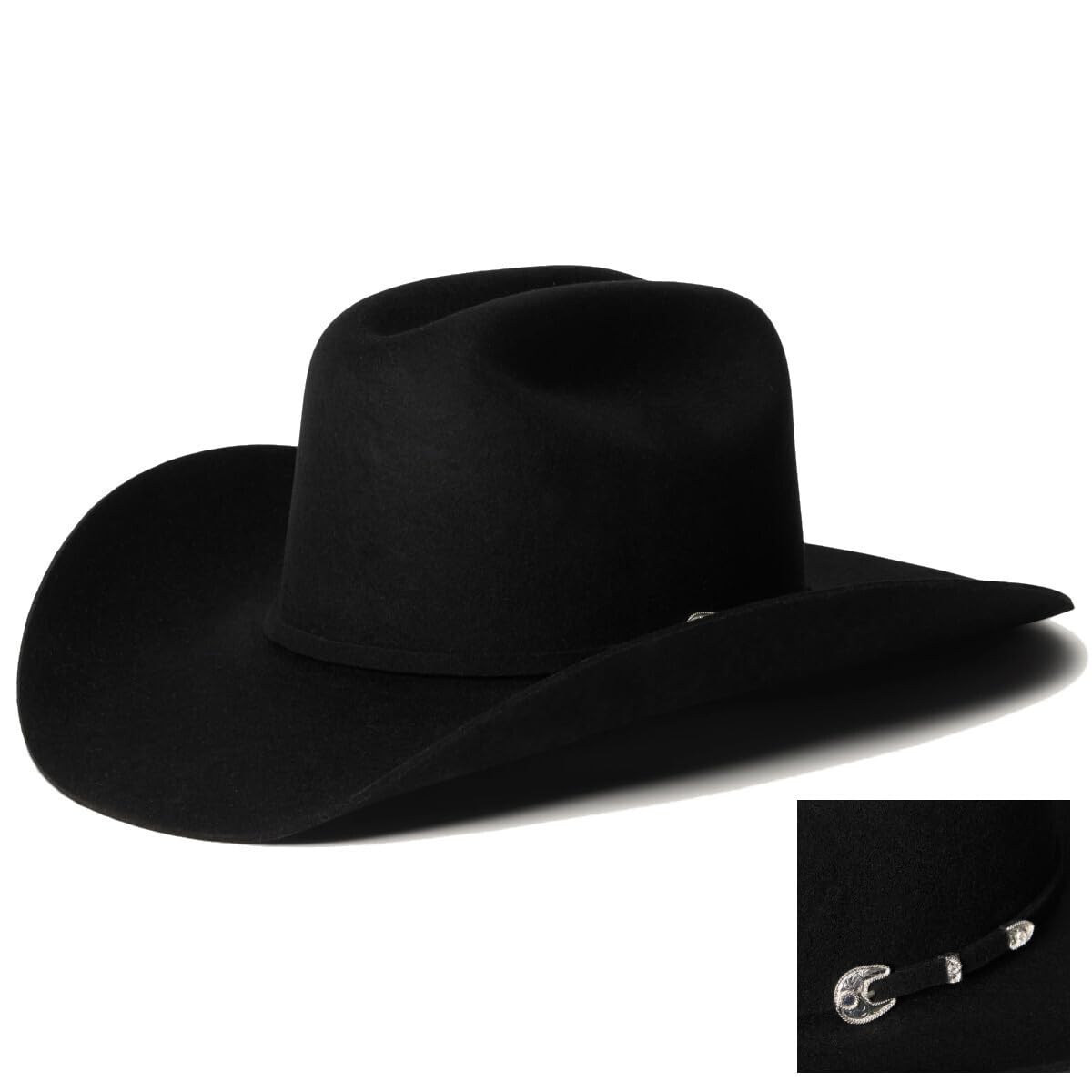 Stetson Men's 4X Corral Wool Cowboy Hat Black 7