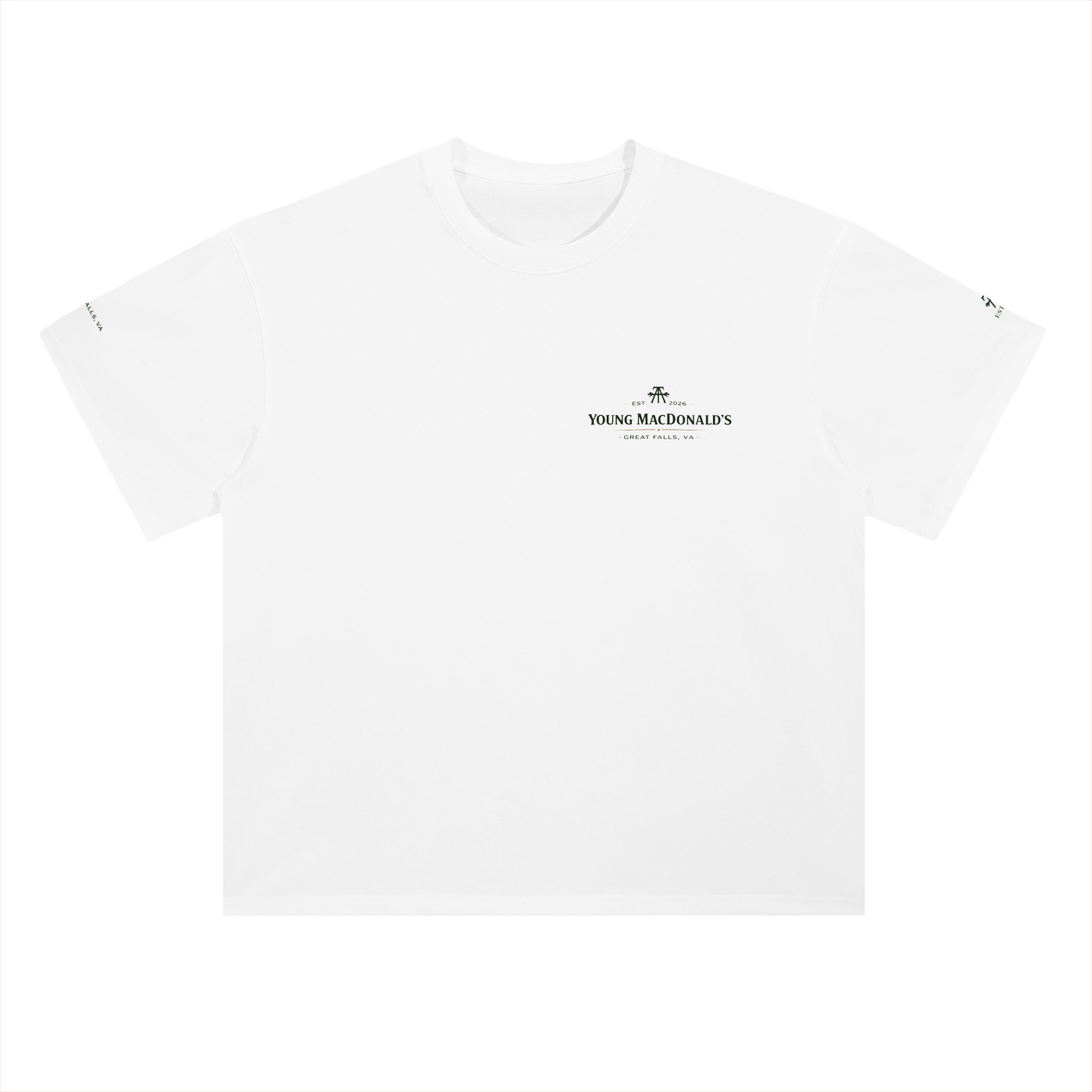 Young MacDonald's Farm Vintage Logo Tee – YMF Unisex Heavyweight Oversized Cotton T-Shirt