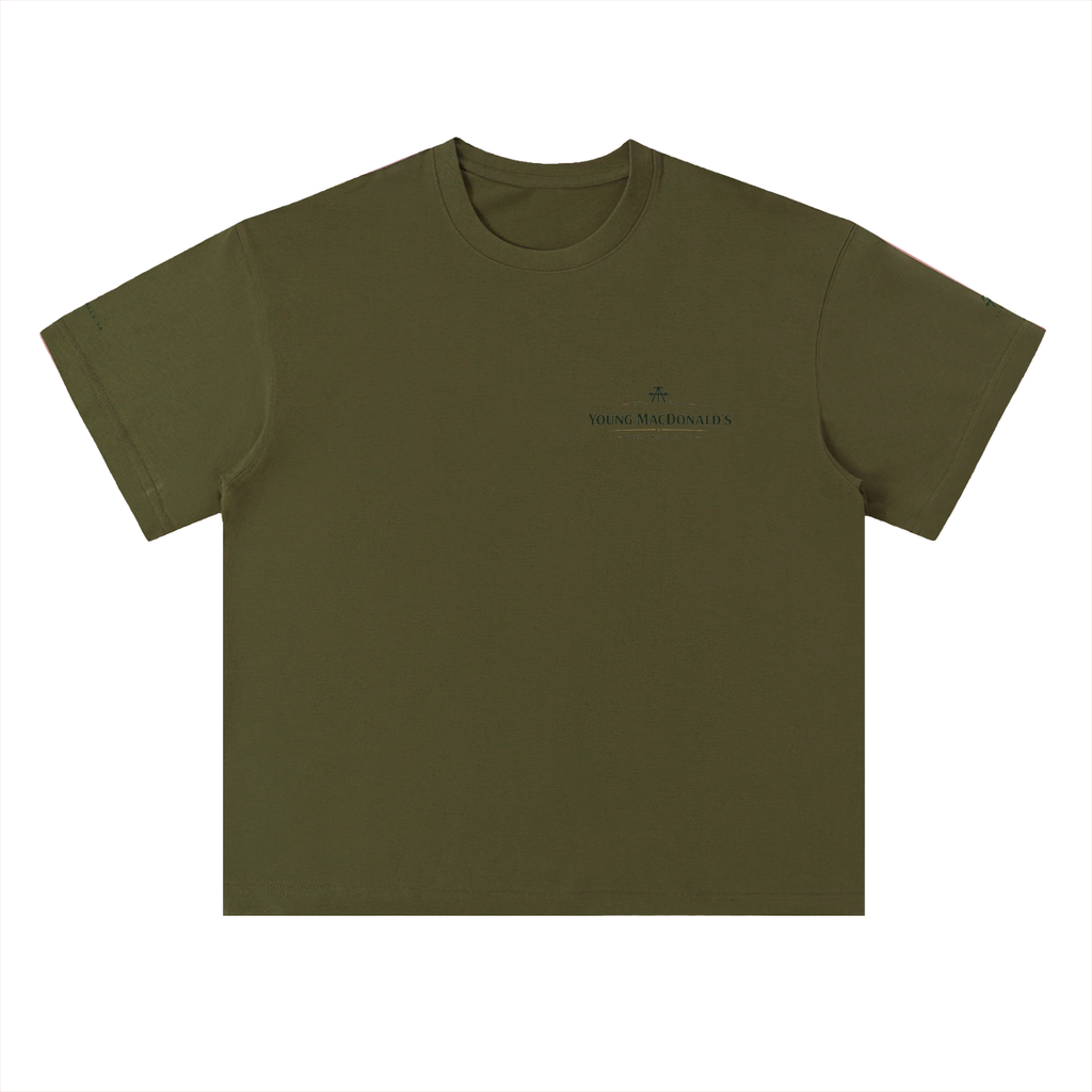 Young MacDonald's Farm Vintage Logo Tee – YMF Unisex Heavyweight Oversized Cotton T-Shirt