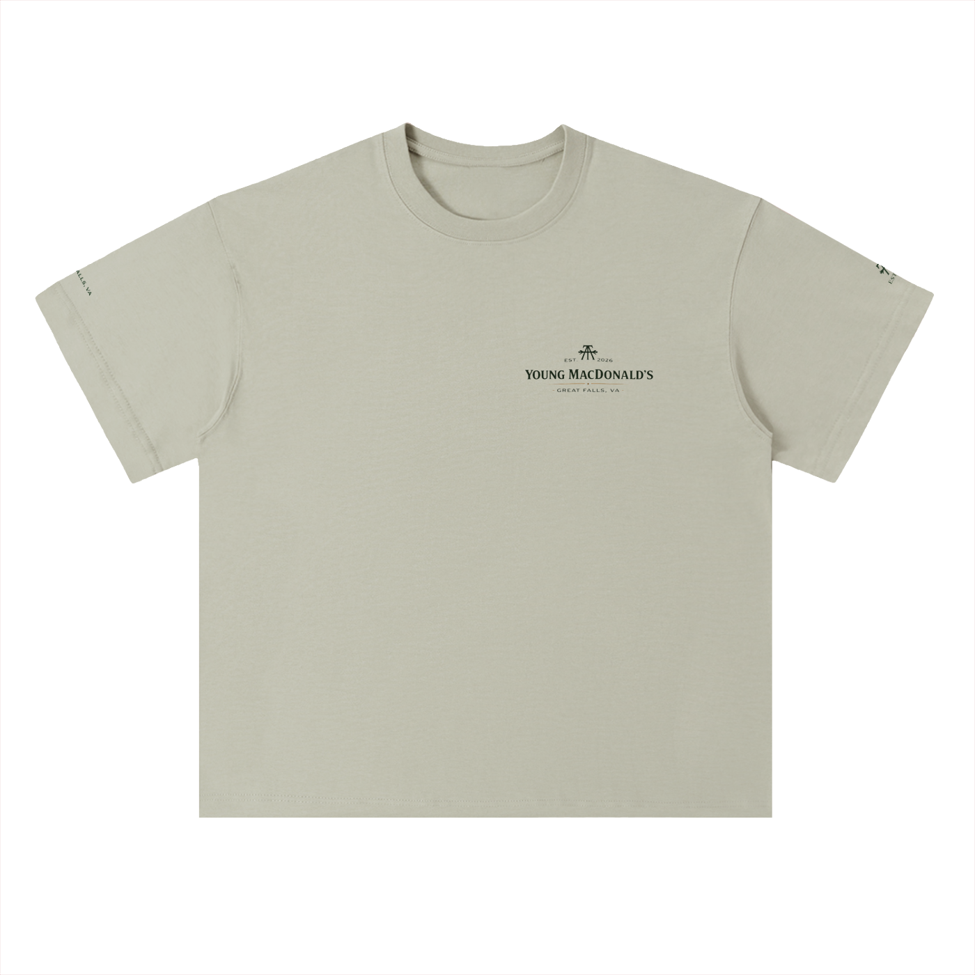 Young MacDonald's Farm Vintage Logo Tee – YMF Unisex Heavyweight Oversized Cotton T-Shirt