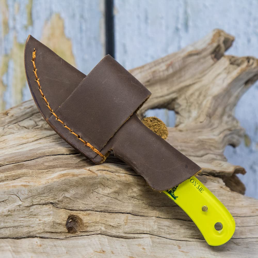 WHISKEY BENT HAT CO. Skinner 440 Steel Fixed Blade Knife (Don't Tread)
