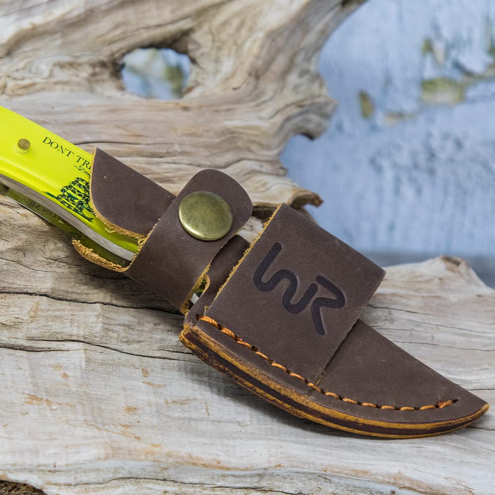 WHISKEY BENT HAT CO. Skinner 440 Steel Fixed Blade Knife (Don't Tread)