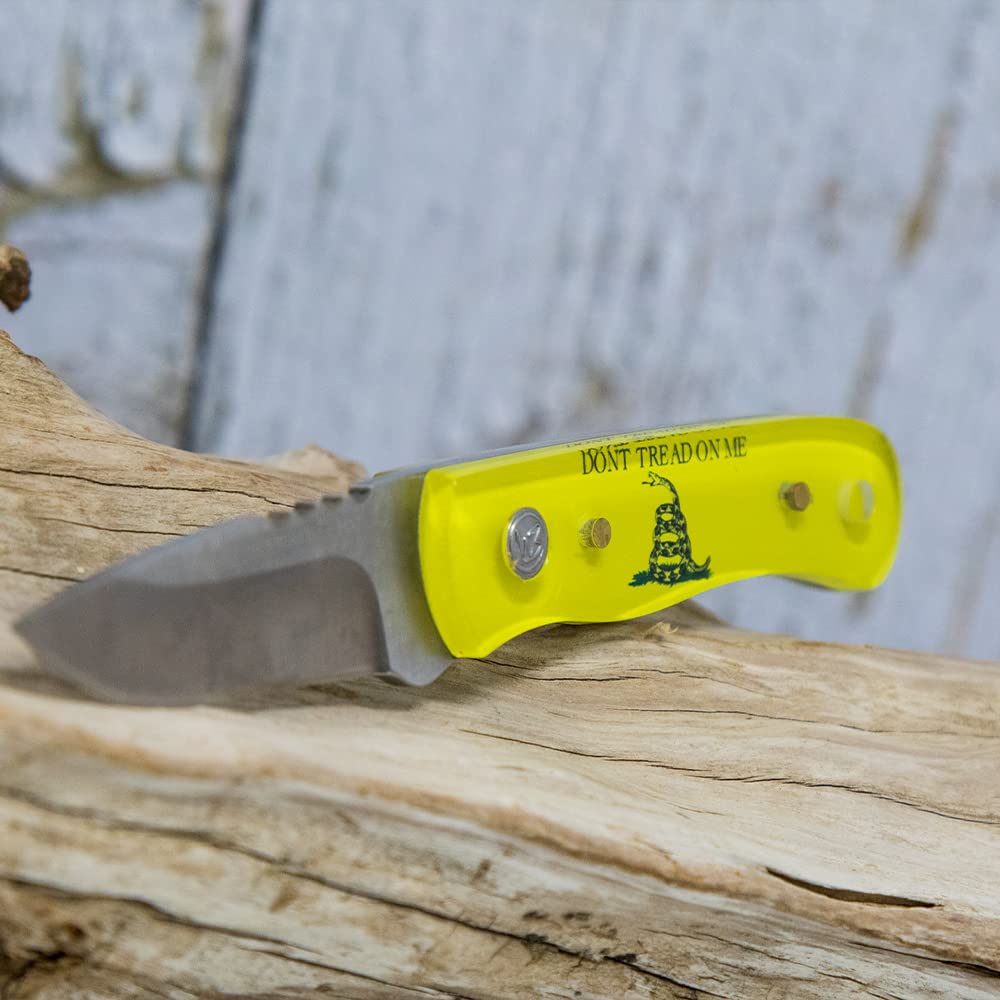 WHISKEY BENT HAT CO. Skinner 440 Steel Fixed Blade Knife (Don't Tread)