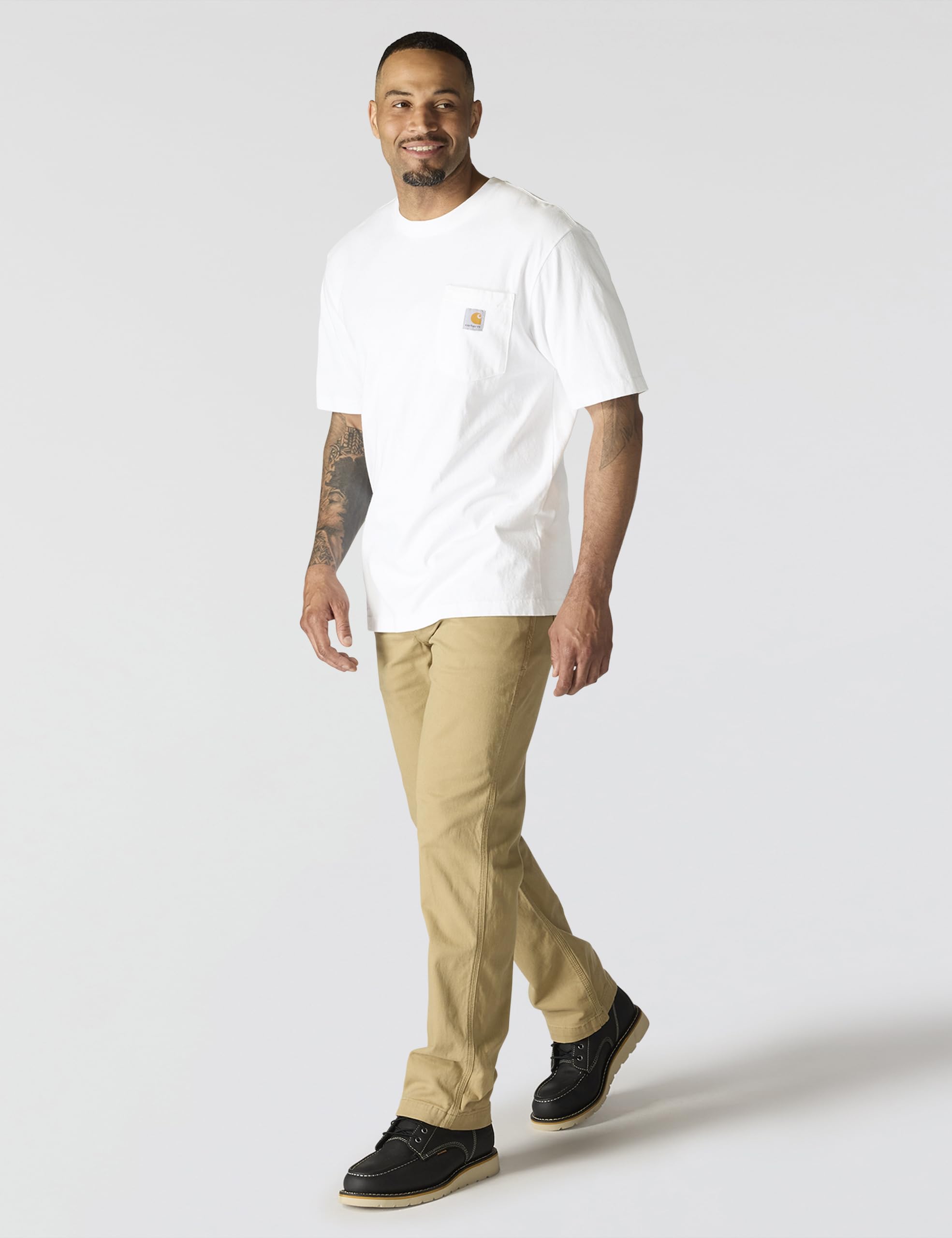 Carhartt Men's Iconic K87 Pocket T-Shirt, White, Large