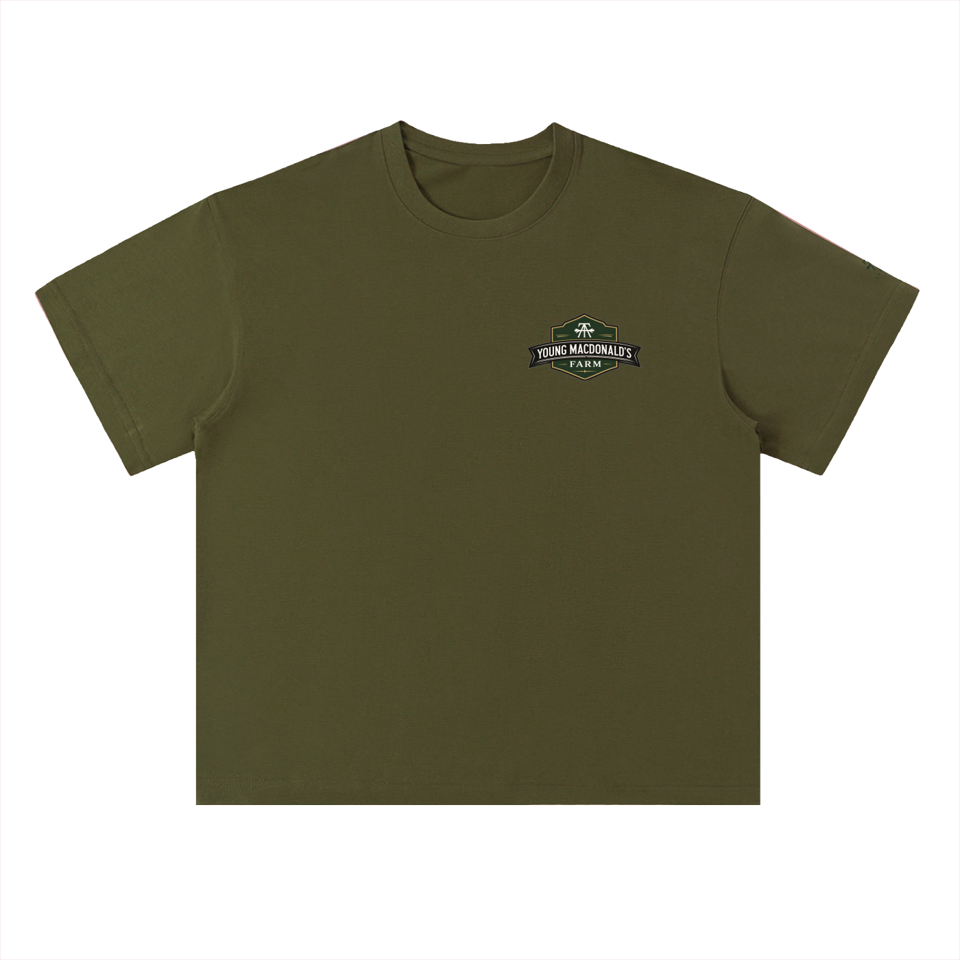 Young MacDonald's Farm YMF Heavyweight Drop Shoulder Tee – Unisex 100% Cotton Oversized T-Shirt