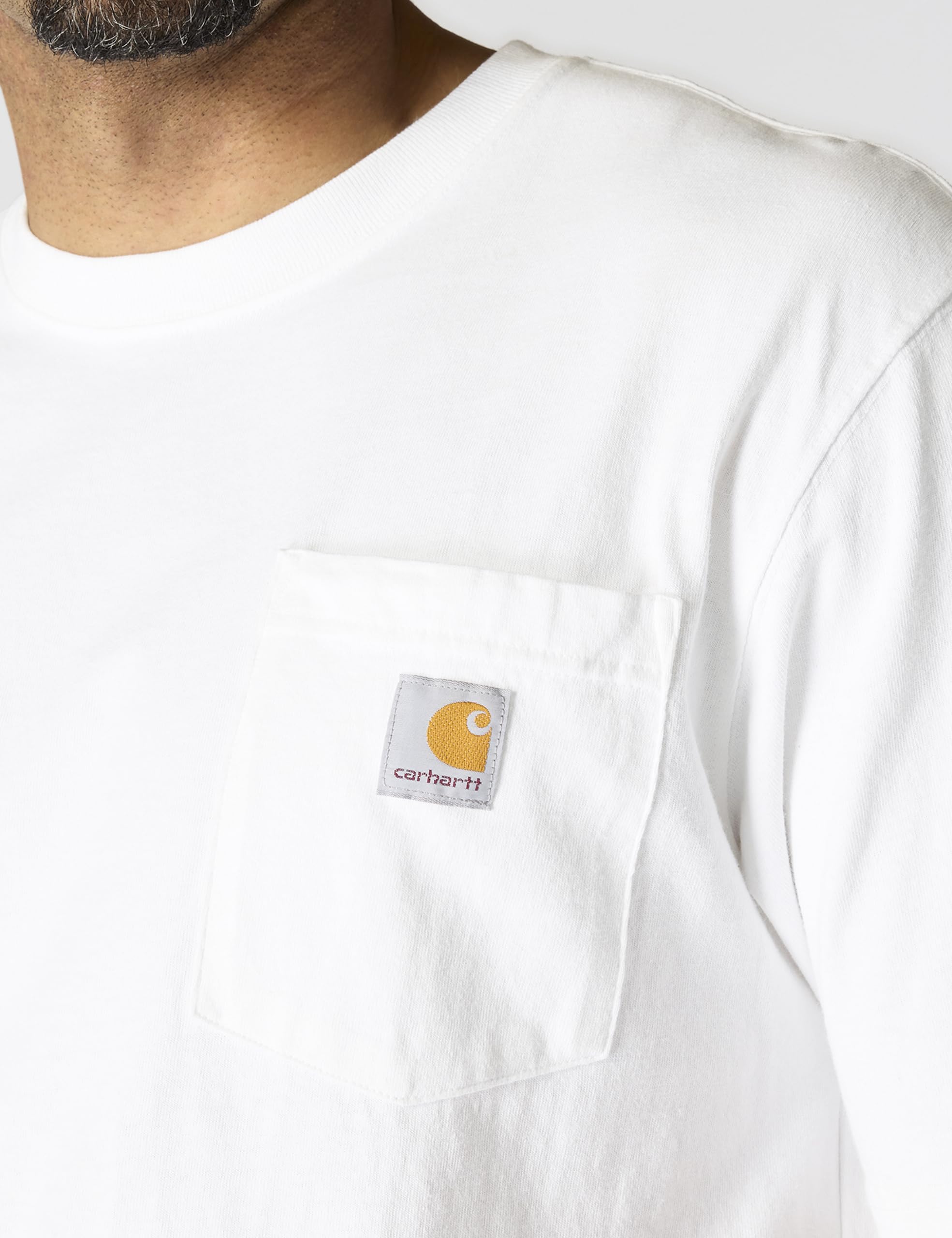 Carhartt Men's Iconic K87 Pocket T-Shirt, White, Large