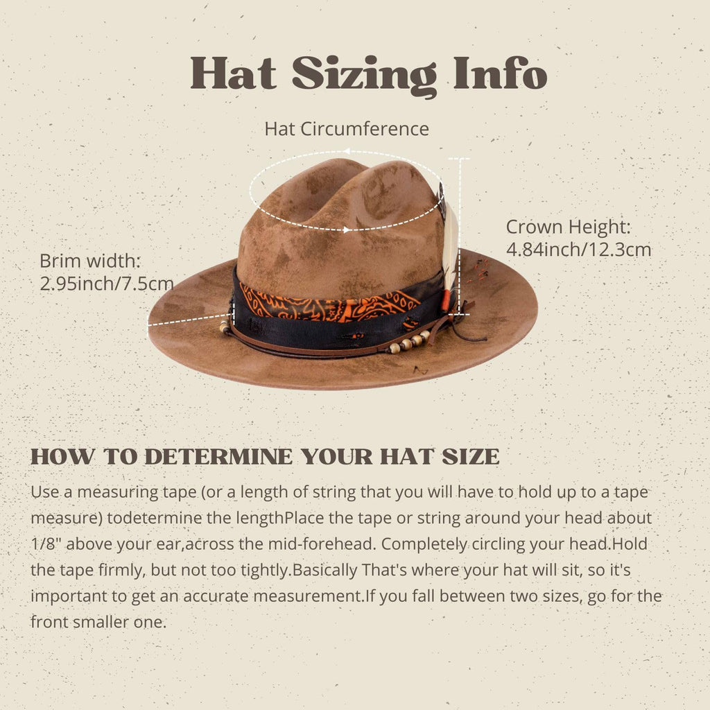 Vintage Short Brim Fedora Hats 100% Wool Firm Felt Hat Panama Gambler Hat with Lightning Logo Handmade Distressed/Burned Brown