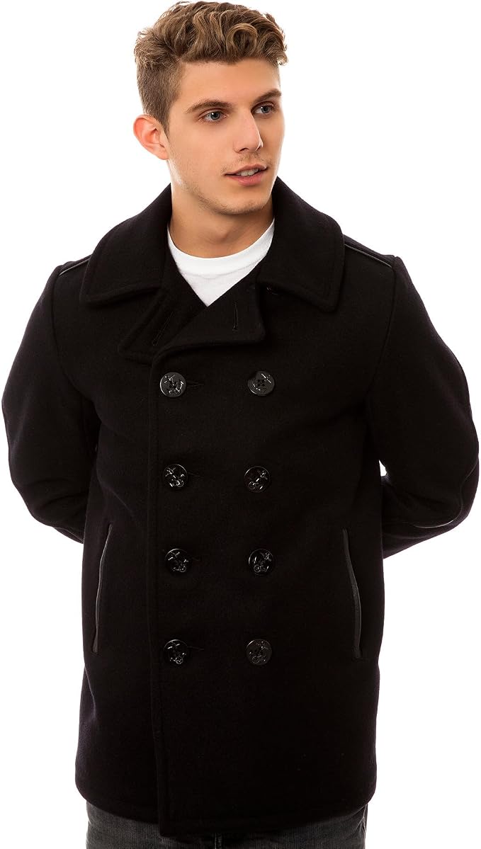 Schott NYC 32oz Slim Fit Peacoat