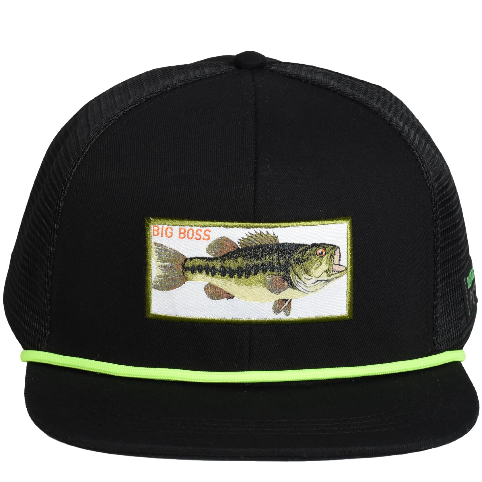 EDTREK Elite Youth Country Hat for Big Kids - Boys Snapback Hat with Flat Brim (Big Boss - Bass Black)