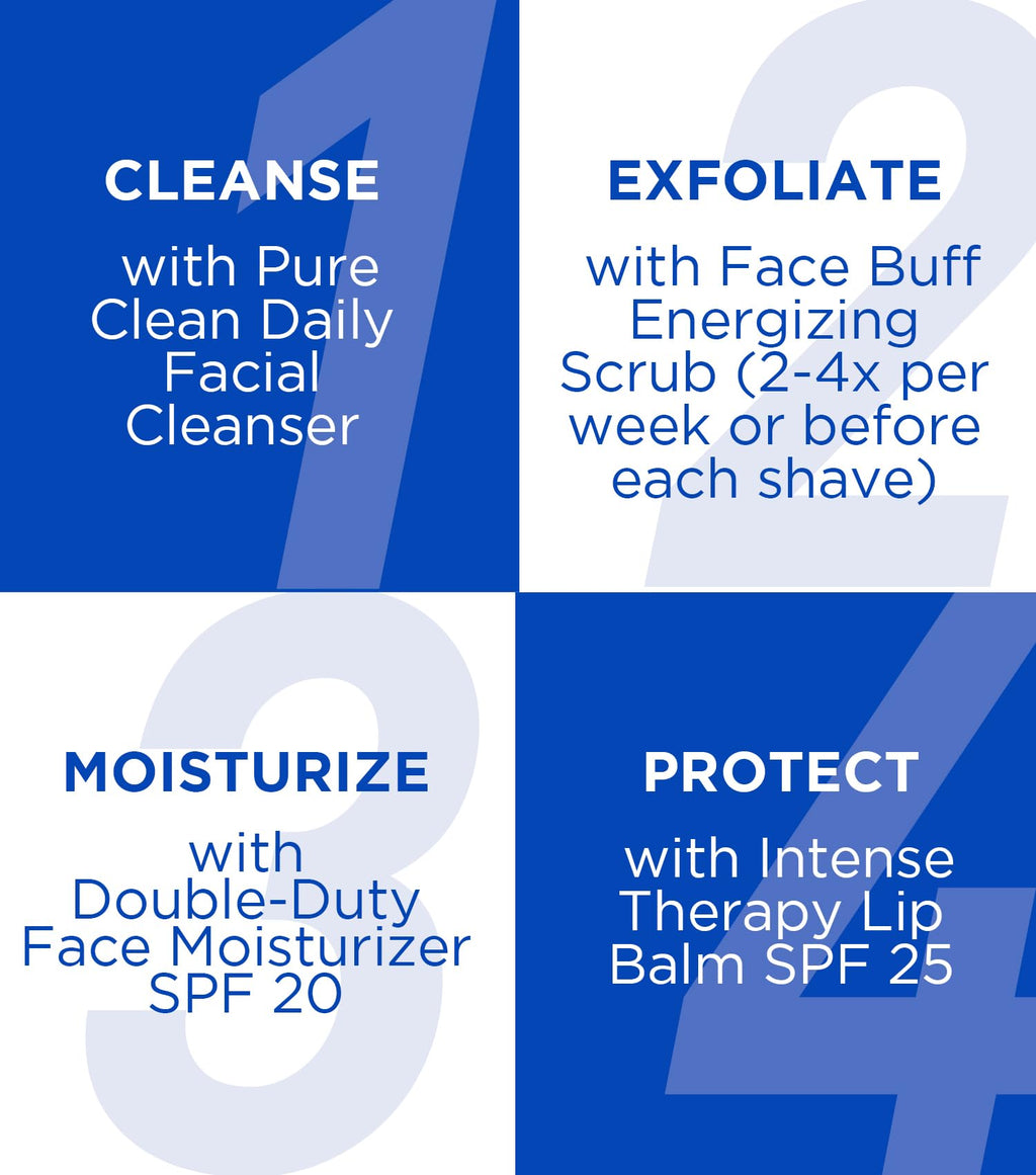 Jack Black Skin Saviors Set for Men – Face Scrub, Facial Cleanser, Face Moisturizer, Lip Balm, Mens Skin Care Kit, Men's Skincare Gift Set