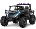 ARBELI 24V 2 Seater Ride on Car Truck 4x200W, EVA Tires, 4WD/2WD, Rainbow Lights, Remote Control, Shock Absorbers, Bluetooth, Ride on Toy for Big Kids Ages 3-8, Black