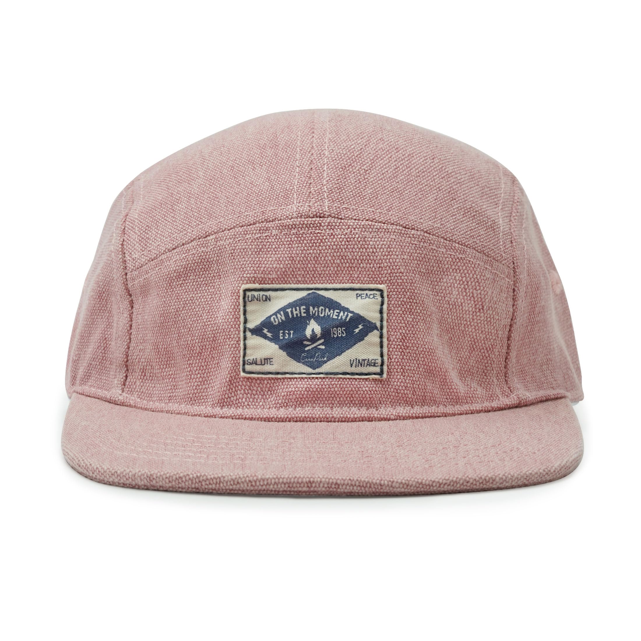 CLAPE Snapback 5 Panel Hat for Men + Women - Washed Cotton Flat Bill Baseball Cap Strapback Hip Hop Biker Board Cap