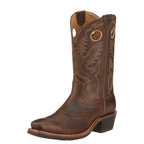 ARIAT Heritage Roughstock Western Boot - Men's Square Toe Leather Work Boot