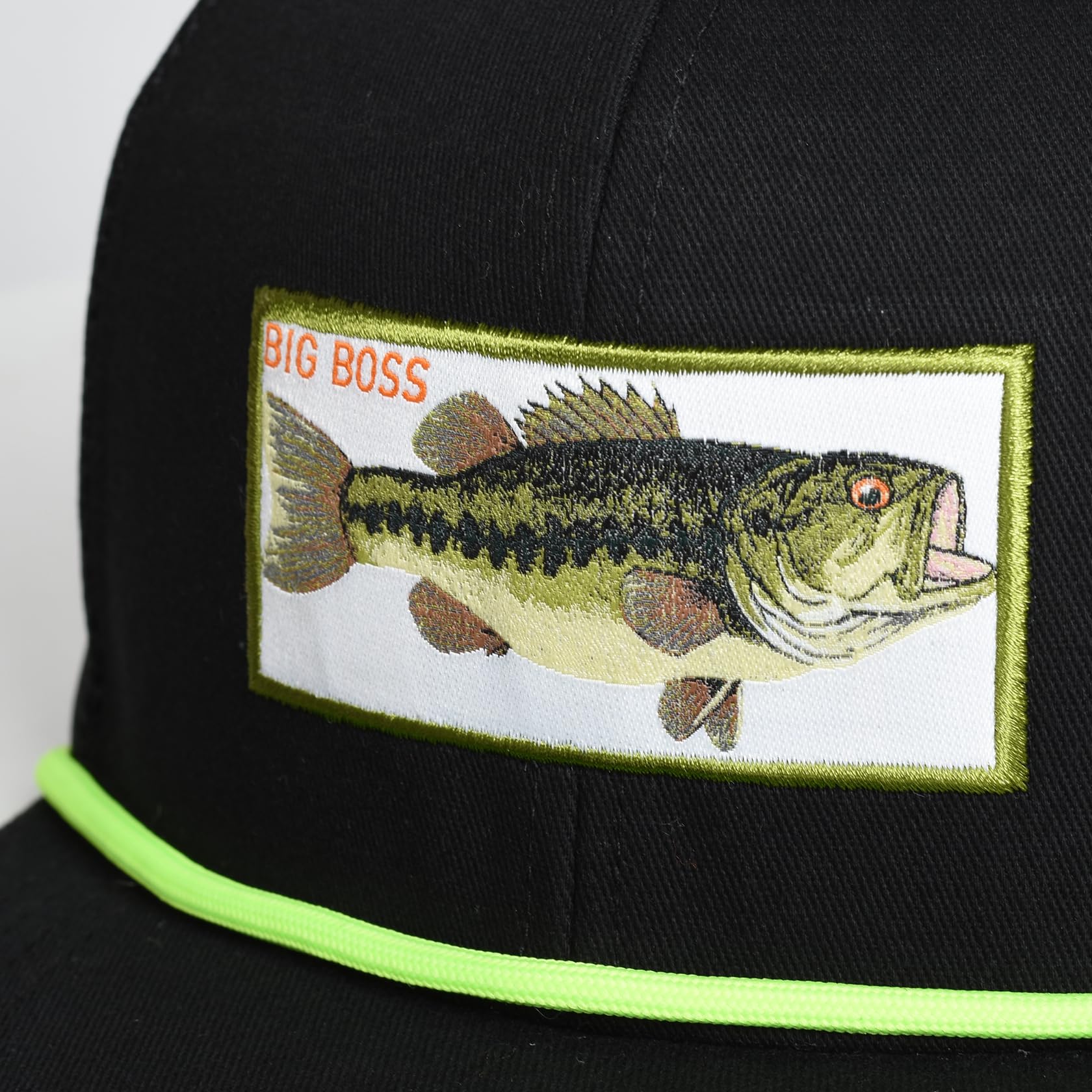 EDTREK Elite Youth Country Hat for Big Kids - Boys Snapback Hat with Flat Brim (Big Boss - Bass Black)