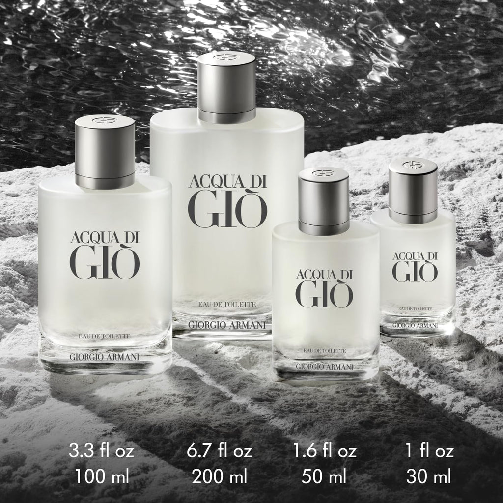 Armani Beauty - Acqua di Gio - Eau de Toilette - Cologne for Men - Long Lasting Fragrance with Bergamot notes, Jasmine, White Musks, Patchouli & Cedarwood – 1.0 Fl Oz