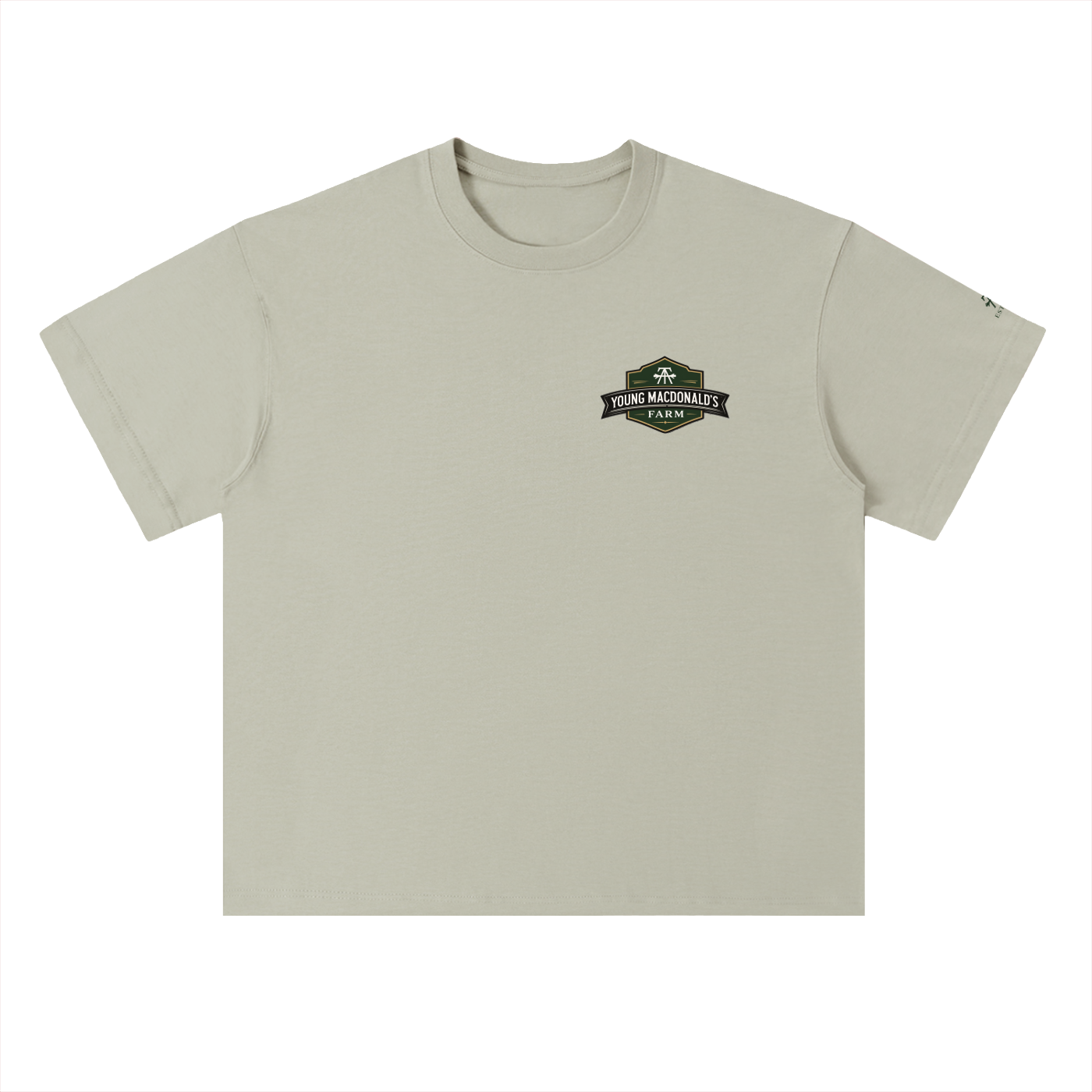 Young MacDonald's Farm YMF Heavyweight Drop Shoulder Tee – Unisex 100% Cotton Oversized T-Shirt