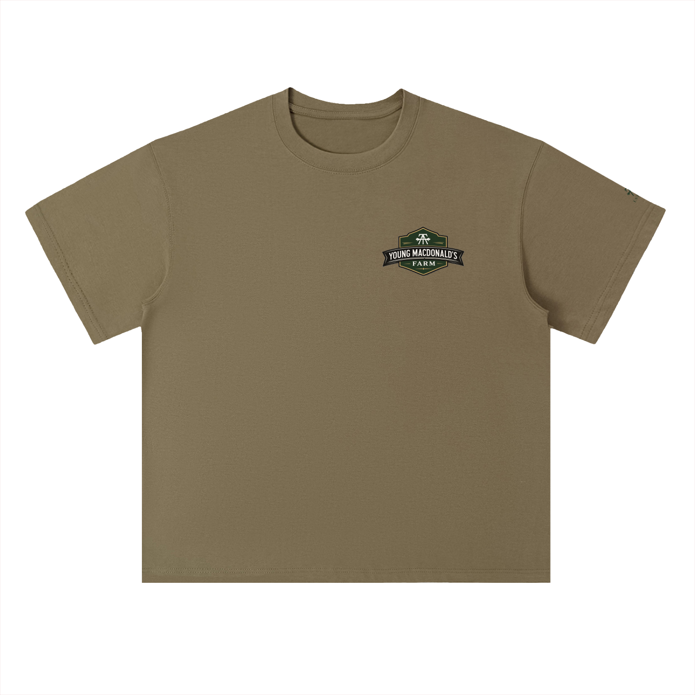 Young MacDonald's Farm YMF Heavyweight Drop Shoulder Tee – Unisex 100% Cotton Oversized T-Shirt